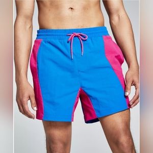 AND NOW THIS 5:31 by JÉRÔME LAMAAR Men's Regular-Fit Colorblocked 5" Swim Trunks